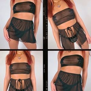 Shop b glittz black sheer sparkle set